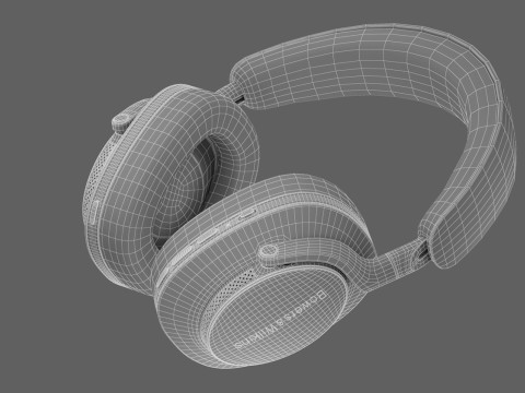 Headphone BowerWilkins Px8 Tan Leather Model 3D