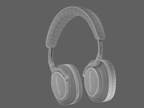 Headphone BowerWilkins Px8 Tan Leather Model 3D