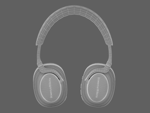 Headphone BowerWilkins Px8 Tan Leather Model 3D