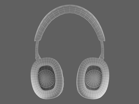 Headphone BowerWilkins Px8 Tan Leather Model 3D