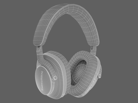 Headphone BowerWilkins Px8 Black Leather Modèle 3D