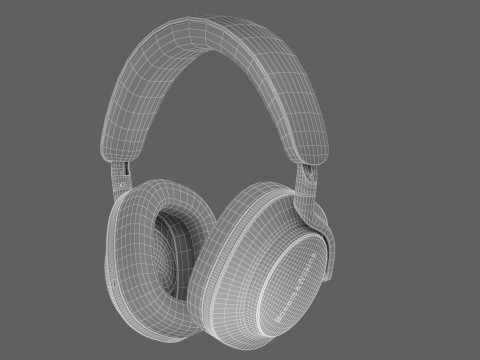 Headphone BowerWilkins Px8 Black Leather Modèle 3D