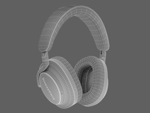 Headphone BowerWilkins Px8 Black Leather Modèle 3D