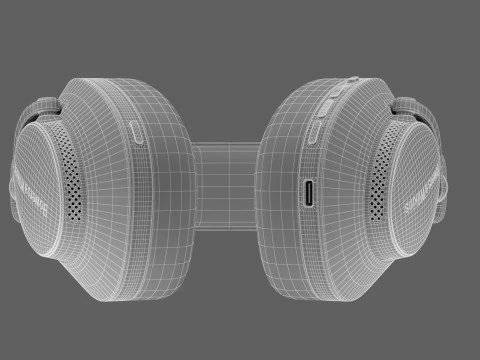 Headphone BowerWilkins Px8 Black Leather 3D Model