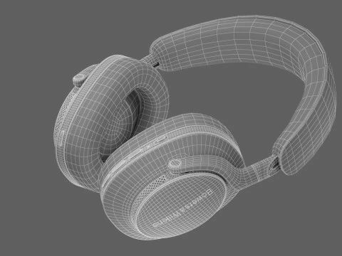 Headphone BowerWilkins Px8 Black Leather 3D Model