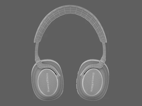 Headphone BowerWilkins Px8 Black Leather 3D Model