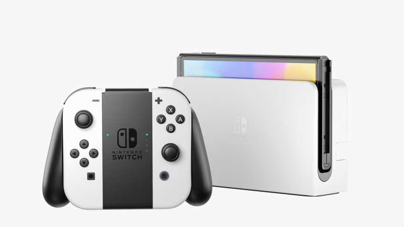 Nintendo Switch OLED Set 3D Model .c4d .max .obj .3ds .fbx .stl .blend 