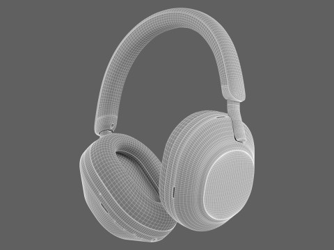 Headphone Sony WH - 1000XM5 Black Modelo 3D