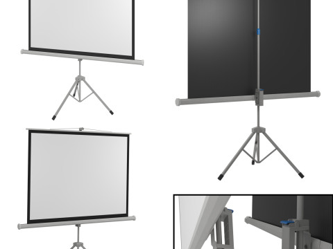 Projector Sony VPL DX221 with Screen Set 3D 모델