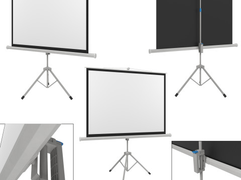 Projector Sony VPL DX221 with Screen Set 3D 모델