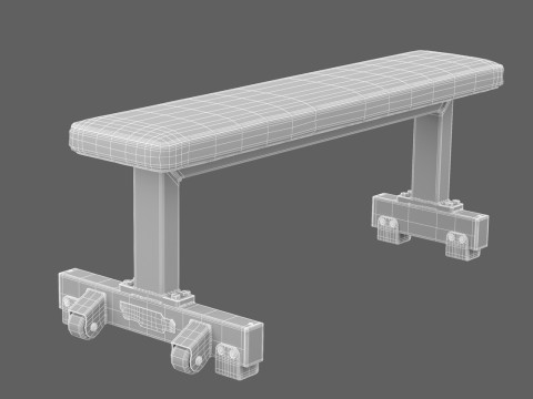Technogym Flat Bench Pure 3D Model