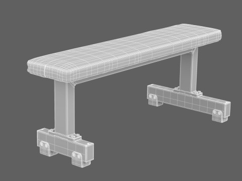 Technogym Flat Bench Pure 3D Model
