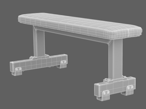 Technogym Flat Bench Pure 3D Model