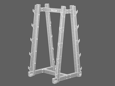 Support d'haltères Technogym Pure Modèle 3D