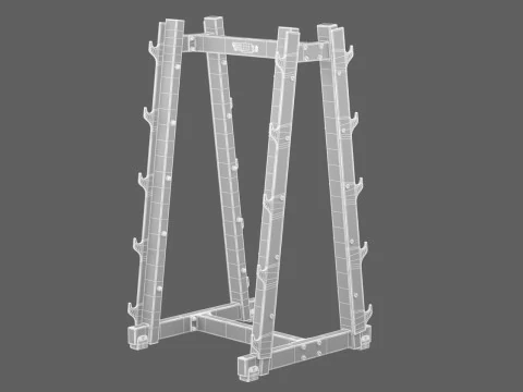 Technogym Barbell Rack Pure 3D Model