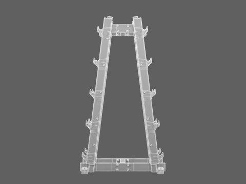 Support d'haltères Technogym Pure Modèle 3D