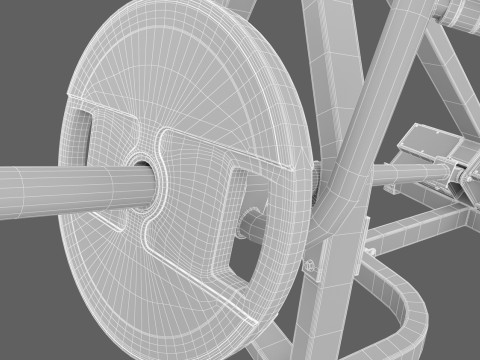 Barre Technogym T Row Pure Modèle 3D