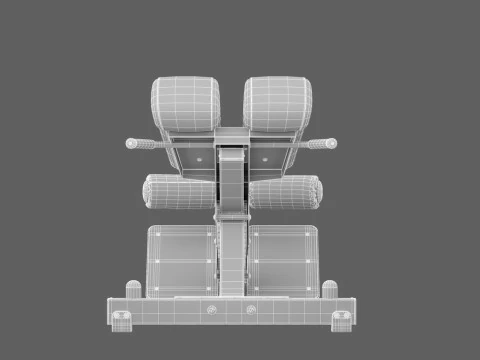 Technogym Lower Back Bench Pure 3D Model