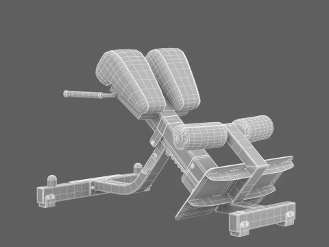 Technogym Lower Back Bench Pure 3D Model