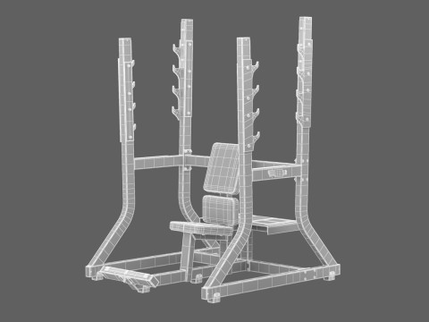 Banc Militaire Olympique Technogym Pure Modèle 3D