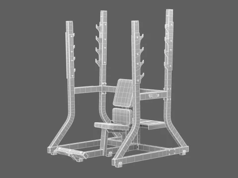 Technogym Olympic Military Bench Pure 3D Model