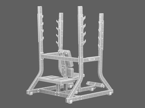 Banc Militaire Olympique Technogym Pure Modèle 3D