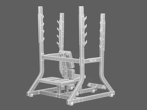 Technogym Olympic Military Bench Pure 3D Model