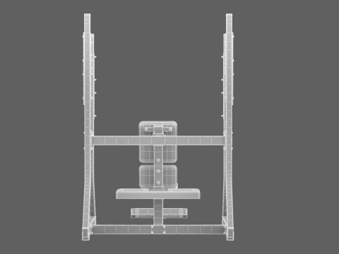 Banc Militaire Olympique Technogym Pure Modèle 3D