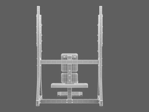 Technogym Olympic Military Bench Pure 3D Model
