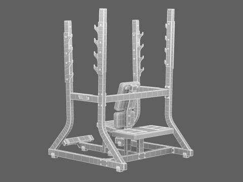 Banc Militaire Olympique Technogym Pure Modèle 3D