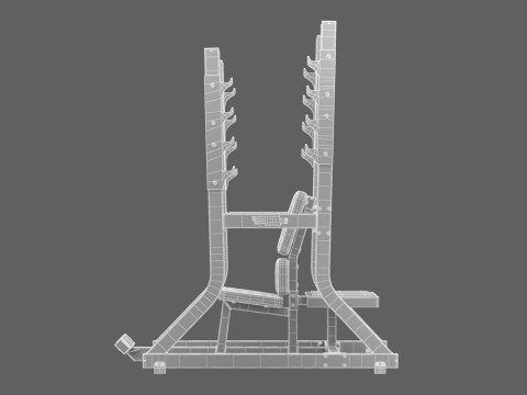 Banc Militaire Olympique Technogym Pure Modèle 3D