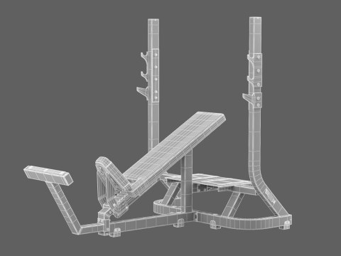 Олімпійська нахилена лава Technogym Pure 3D Модель