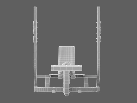 Technogym Olympic Inclined Bench Pure 3D Model