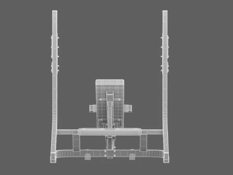 Technogym Olympic Inclined Bench Pure 3D Model