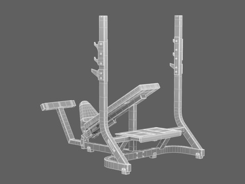 Олімпійська нахилена лава Technogym Pure 3D Модель