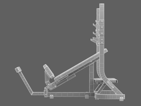 Олімпійська нахилена лава Technogym Pure 3D Модель