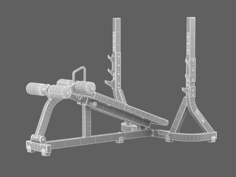 テクノジム オリンピック デクラインドベンチ ピュア 3Dモデル