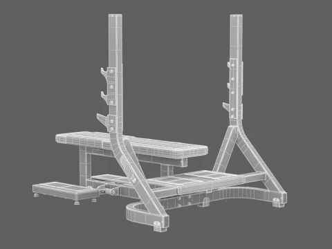 Technogym Olympic Flat Bench Pure 3D Model