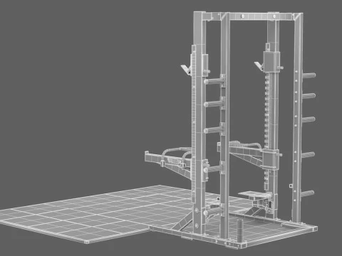 Technogym Half Rack Pure 3D Model