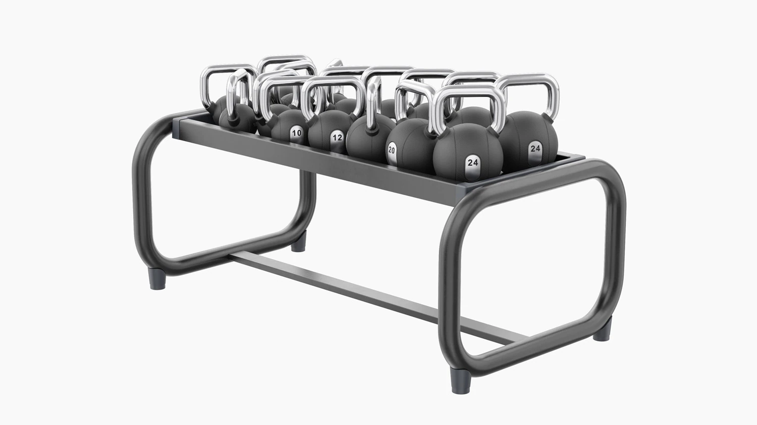 Technogym Kettlebell Storage 3D Model .c4d .max .obj .3ds .fbx .stl .blend 