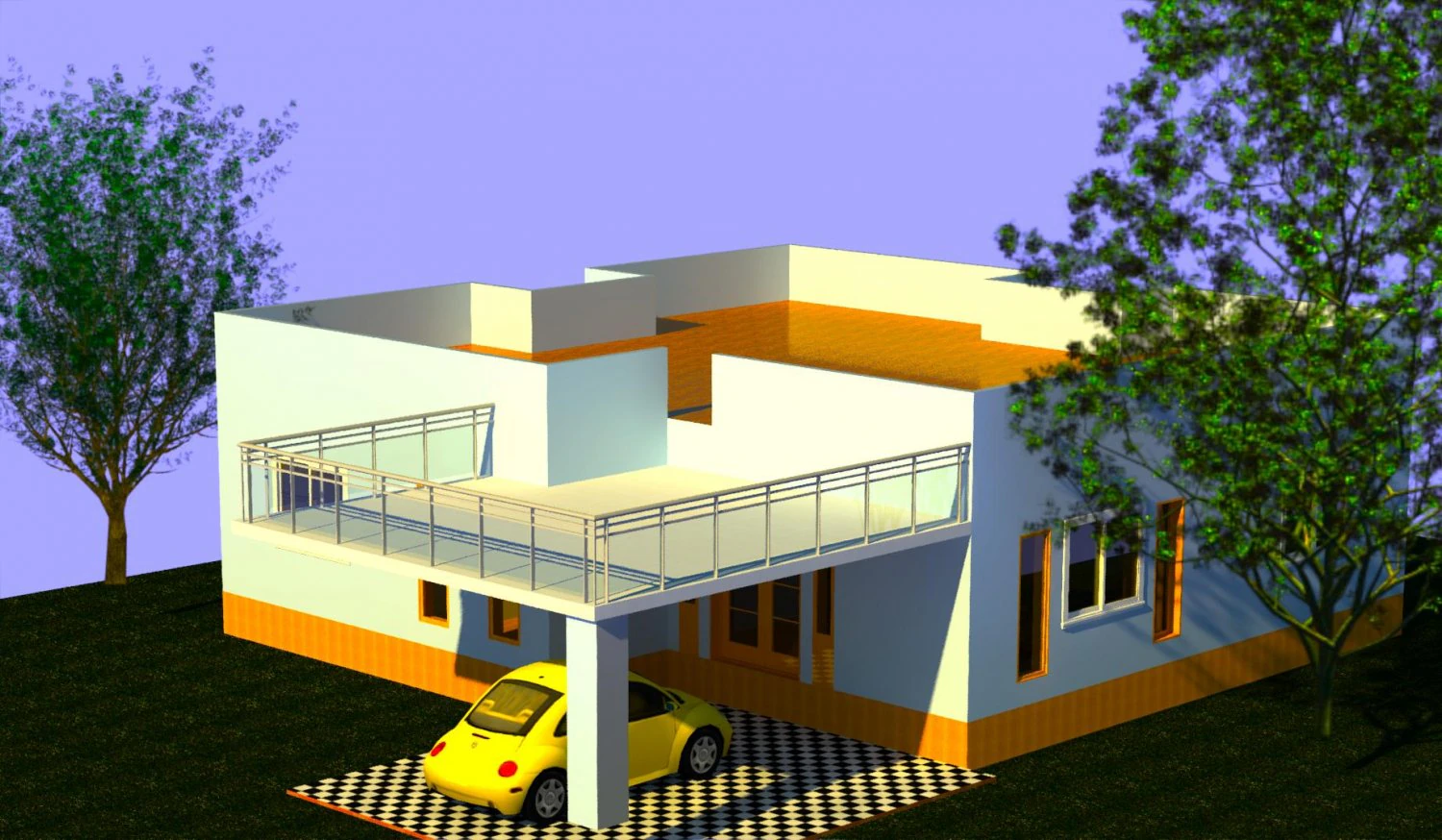 Residential Building 3D Model .c4d .max .obj .3ds .fbx .stl .blend 