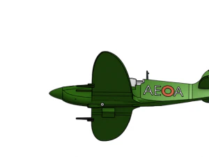 Spitfire Model 3D Print Model