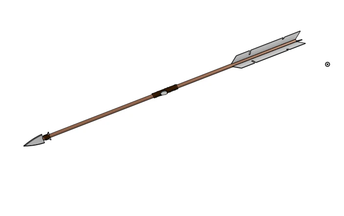 Native Arrow 3D Print Model .c4d .max .obj .3ds .fbx .stl .blend