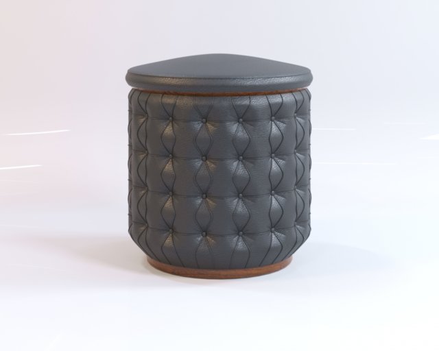 Covered with soft puffy leather 3D 모델 .c4d .max .obj .3ds .fbx .stl .blend