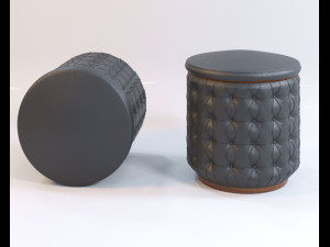 Covered with soft puffy leather 3D 모델