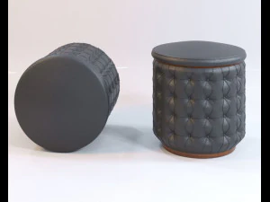 Covered with soft puffy leather 3D Model