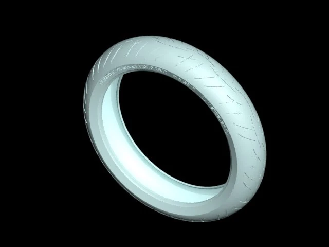 Motorcycle tire METZELER R17 12070 roadtec Z8 3D Model .c4d .max .obj .3ds .fbx .stl .blend 