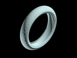 Motorcycle tire METZELER R17 12070 roadtec Z8 3D Model