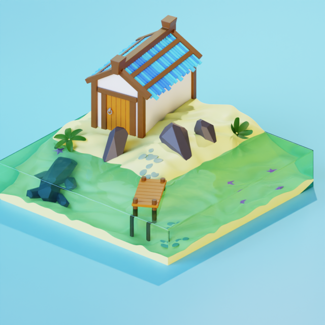 Beach 3D Model .c4d .max .obj .3ds .fbx .stl .blend 