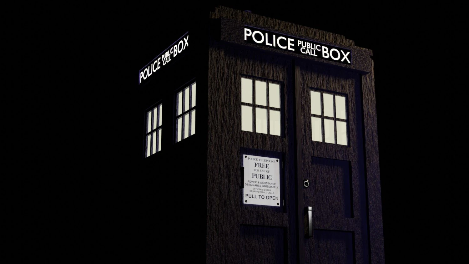 Tardis doctor who 3D Model .c4d .max .obj .3ds .fbx .stl .blend 